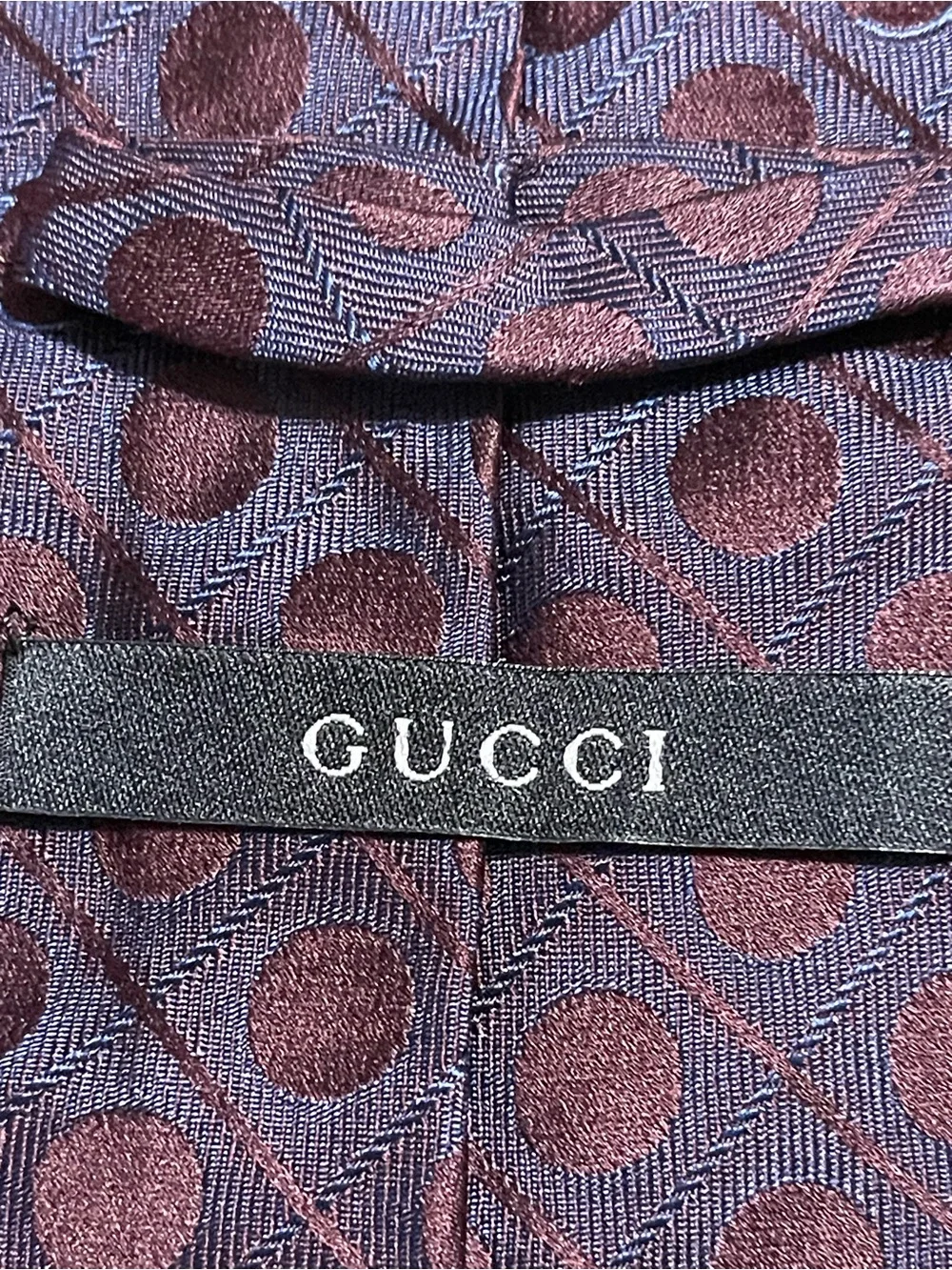GUCCI Silk Brown Polka Dot Tie Luxury Designer Men's Neckwear Made In Italy